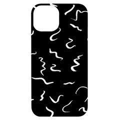 Scribbles Lines Drawing Picture Iphone 14 Black Uv Print Case