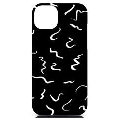 Scribbles Lines Drawing Picture Iphone 14 Plus Black Uv Print Case by Semog4