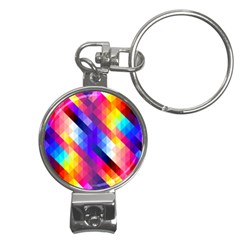 Abstract Background Colorful Pattern Nail Clippers Key Chain by Semog4