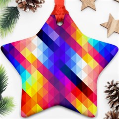 Abstract Background Colorful Pattern Star Ornament (two Sides) by Semog4