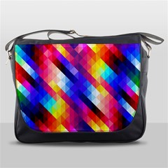 Abstract Background Colorful Pattern Messenger Bag by Semog4