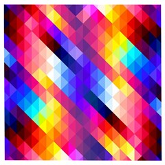 Abstract Background Colorful Pattern Wooden Puzzle Square by Semog4