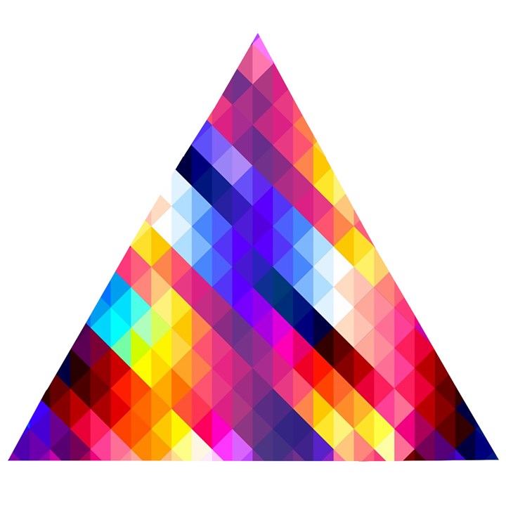 Abstract Background Colorful Pattern Wooden Puzzle Triangle