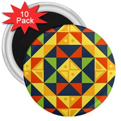 Background Geometric Color 3  Magnets (10 Pack)  by Semog4