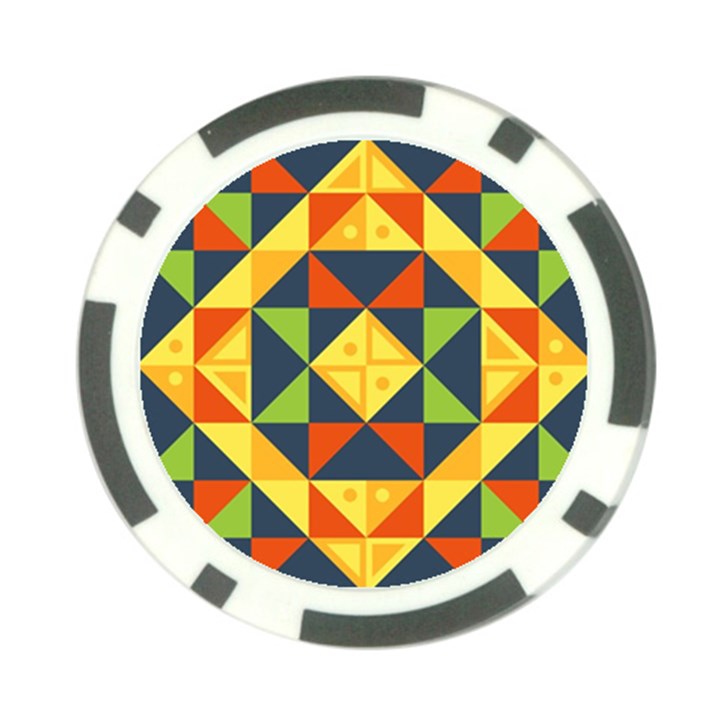 Background Geometric Color Poker Chip Card Guard