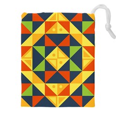 Background Geometric Color Drawstring Pouch (5xl) by Semog4