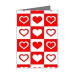 Background Card Checker Chequered Mini Greeting Card Left