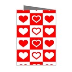 Background Card Checker Chequered Mini Greeting Card Right