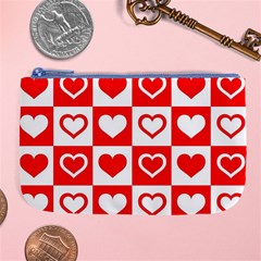 Background Card Checker Chequered Large Coin Purse by Semog4