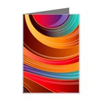 Abstract Colorful Background Wavy Mini Greeting Card Left