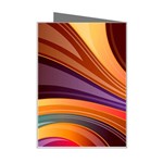 Abstract Colorful Background Wavy Mini Greeting Card Right