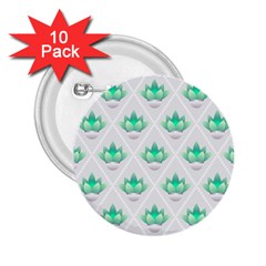 Plant Pattern Green Leaf Flora 2 25  Buttons (10 Pack)  by Semog4