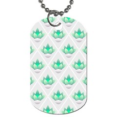 Plant Pattern Green Leaf Flora Dog Tag (one Side) by Semog4