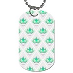 Plant Pattern Green Leaf Flora Dog Tag (Two Sides) Back