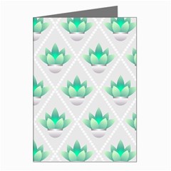 Plant Pattern Green Leaf Flora Greeting Cards (pkg Of 8) by Semog4