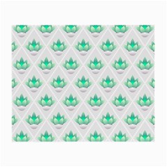 Plant Pattern Green Leaf Flora Small Glasses Cloth (2 Sides) by Semog4