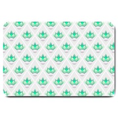 Plant Pattern Green Leaf Flora Large Doormat by Semog4