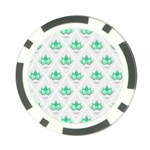 Plant Pattern Green Leaf Flora Poker Chip Card Guard (10 pack) Front