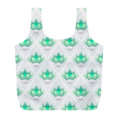 Plant Pattern Green Leaf Flora Full Print Recycle Bag (l) by Semog4