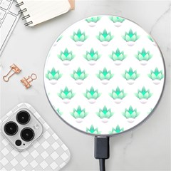 Plant Pattern Green Leaf Flora Wireless Fast Charger(white) by Semog4