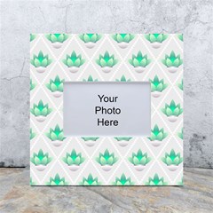 Plant Pattern Green Leaf Flora White Box Photo Frame 4  X 6  by Semog4