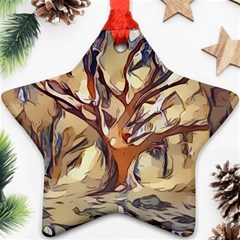 Tree Forest Woods Nature Landscape Ornament (star) by Semog4