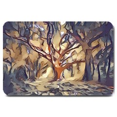 Tree Forest Woods Nature Landscape Large Doormat by Semog4