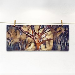 Tree Forest Woods Nature Landscape Hand Towel by Semog4