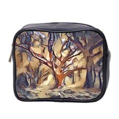 Tree Forest Woods Nature Landscape Mini Toiletries Bag (two Sides) by Semog4