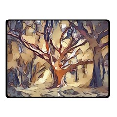 Tree Forest Woods Nature Landscape Fleece Blanket (small) by Semog4