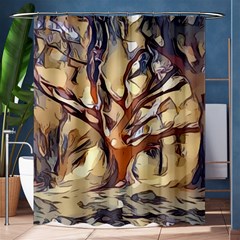 Tree Forest Woods Nature Landscape Shower Curtain 60  X 72  (medium)  by Semog4