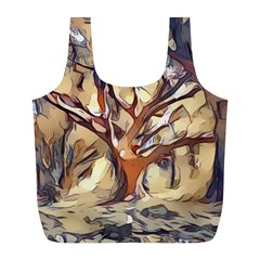 Tree Forest Woods Nature Landscape Full Print Recycle Bag (l) by Semog4