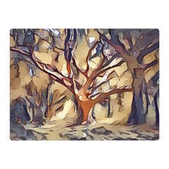 Tree Forest Woods Nature Landscape Two Sides Premium Plush Fleece Blanket (mini) by Semog4