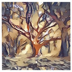 Tree Forest Woods Nature Landscape Wooden Puzzle Square by Semog4