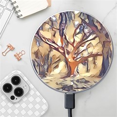 Tree Forest Woods Nature Landscape Wireless Fast Charger(white) by Semog4