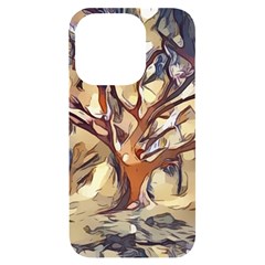 Tree Forest Woods Nature Landscape Iphone 14 Pro Black Uv Print Case by Semog4