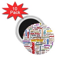 Writing Author Motivation Words 1 75  Magnets (10 Pack)  by Semog4