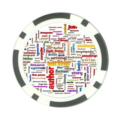 Writing Author Motivation Words Poker Chip Card Guard by Semog4