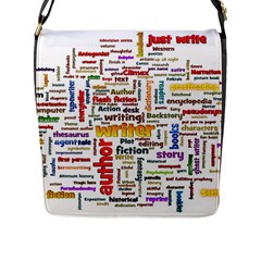 Writing Author Motivation Words Flap Closure Messenger Bag (l) by Semog4