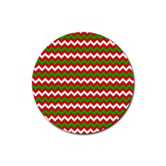 Christmas Paper Scrapbooking Pattern Rubber Coaster (Round)