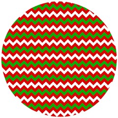 Christmas Paper Scrapbooking Pattern Wooden Puzzle Round