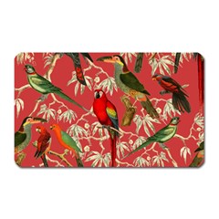 Vintage Tropical Birds Pattern In Pink Magnet (rectangular) by CCBoutique