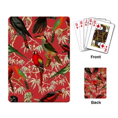 Vintage Tropical Birds Pattern In Pink Playing Cards Single Design (rectangle) by CCBoutique