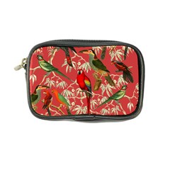 Vintage Tropical Birds Pattern In Pink Coin Purse by CCBoutique