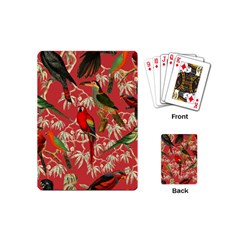 Vintage Tropical Birds Pattern In Pink Playing Cards Single Design (mini) by CCBoutique