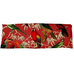 Vintage Tropical Birds Pattern In Pink Body Pillow Case Dakimakura (two Sides)