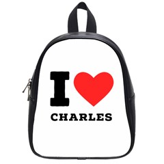 I Love Charles  School Bag (small) by ilovewhateva