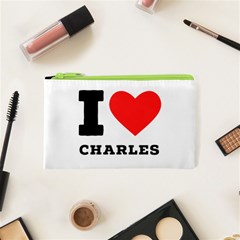 I Love Charles  Cosmetic Bag (xs) by ilovewhateva