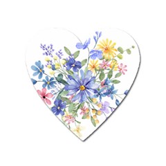 Flower Heart Magnet by zappwaits