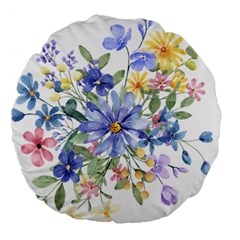 Flower Large 18  Premium Round Cushions by zappwaits